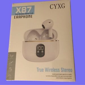 X87 True Wireless Earphones - With Charging Case. NEW!